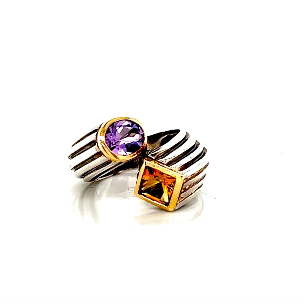 14k 925 Amethyst and Citrine 7 HW Burdick Co